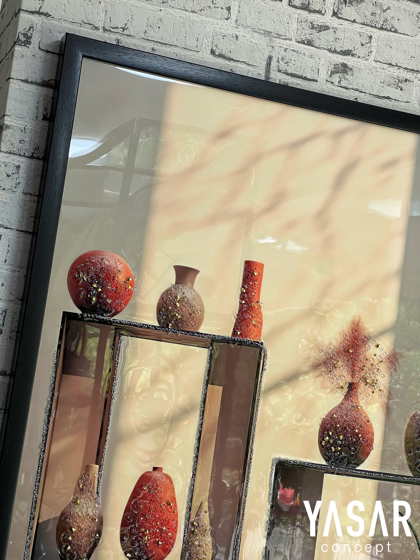 Small Vases Kristal Epoksi Taşlı Reçine Tablo