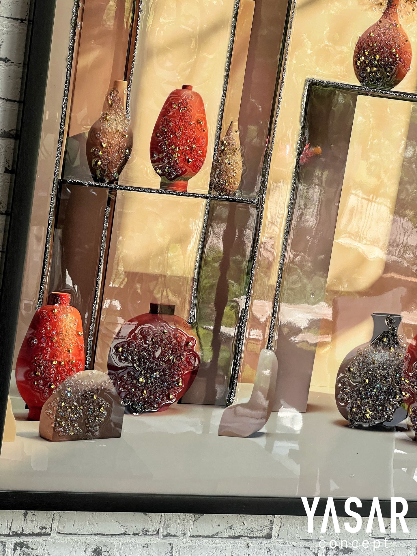 Small Vases Kristal Epoksi Taşlı Reçine Tablo