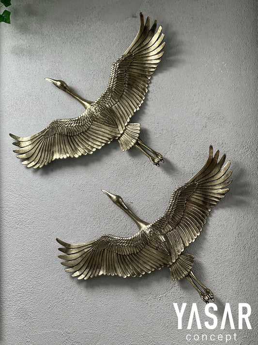 Turna Kuşu Metal Duvar Aksesuarı Set