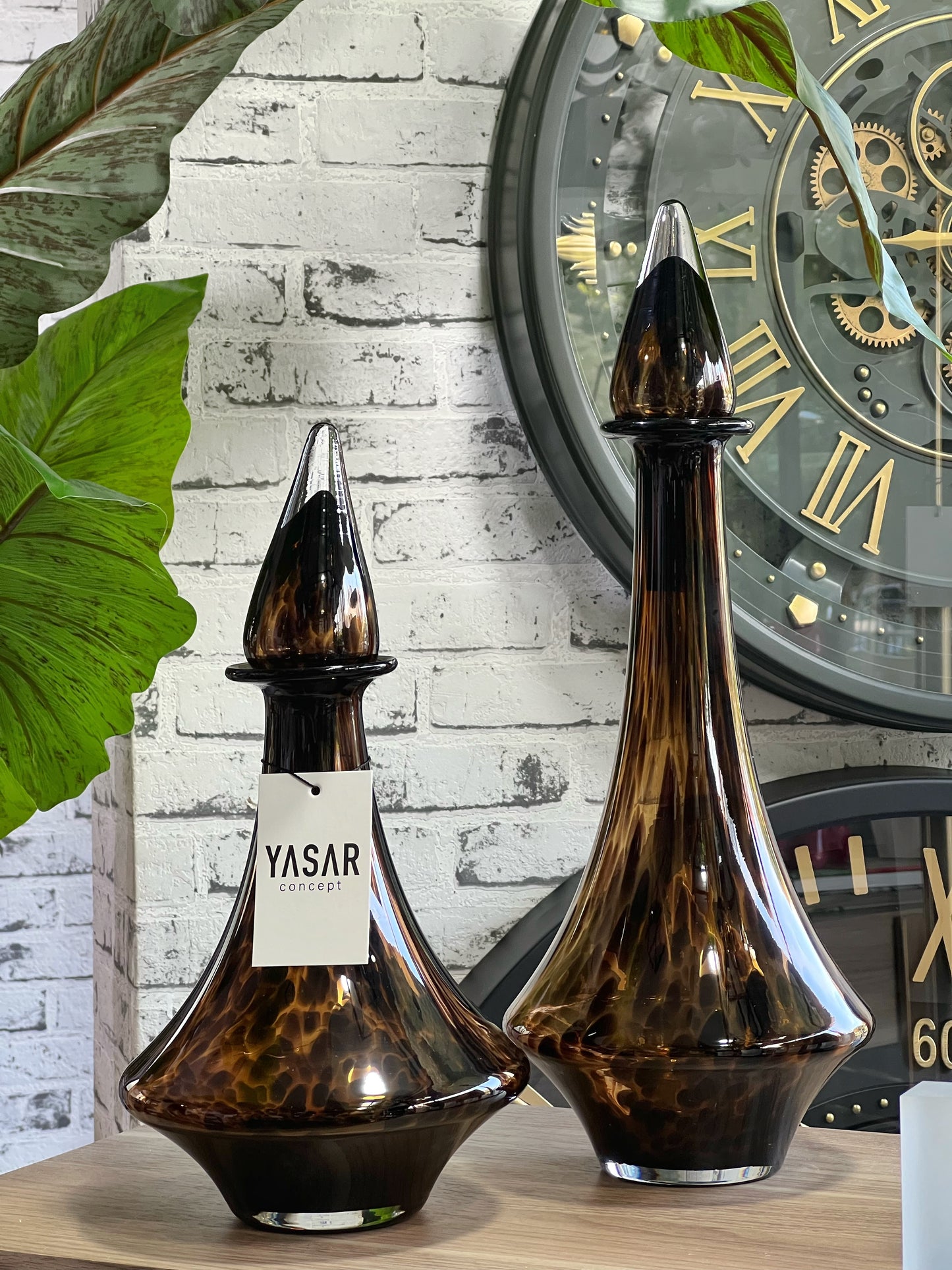 2'Li Ledolance Cam Dekoratif Kapaklı Şişe