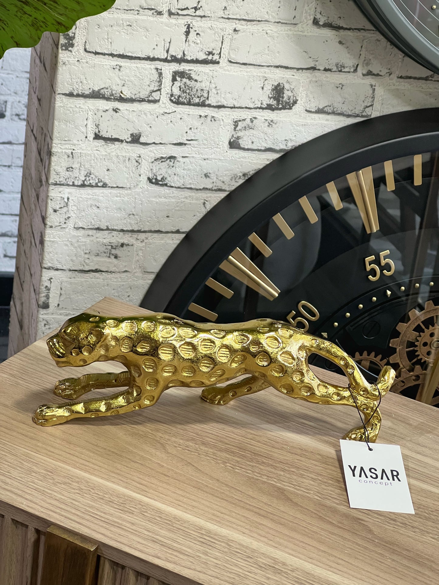 Jagossa Metal Jaguar Dekoratif Obje Gold