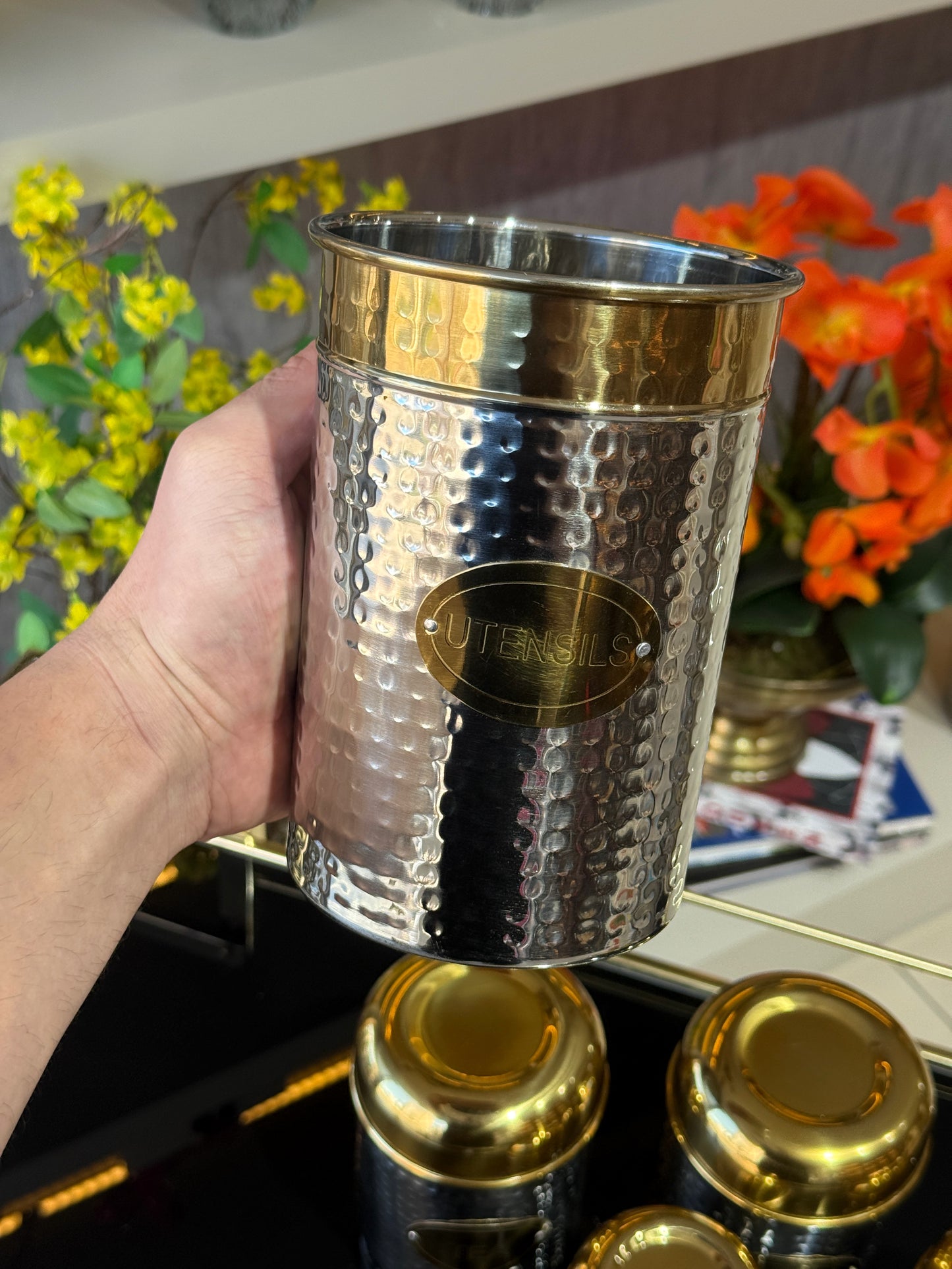 Inoxia Paslanmaz Çelik Kaşıklık Gümüş Gold