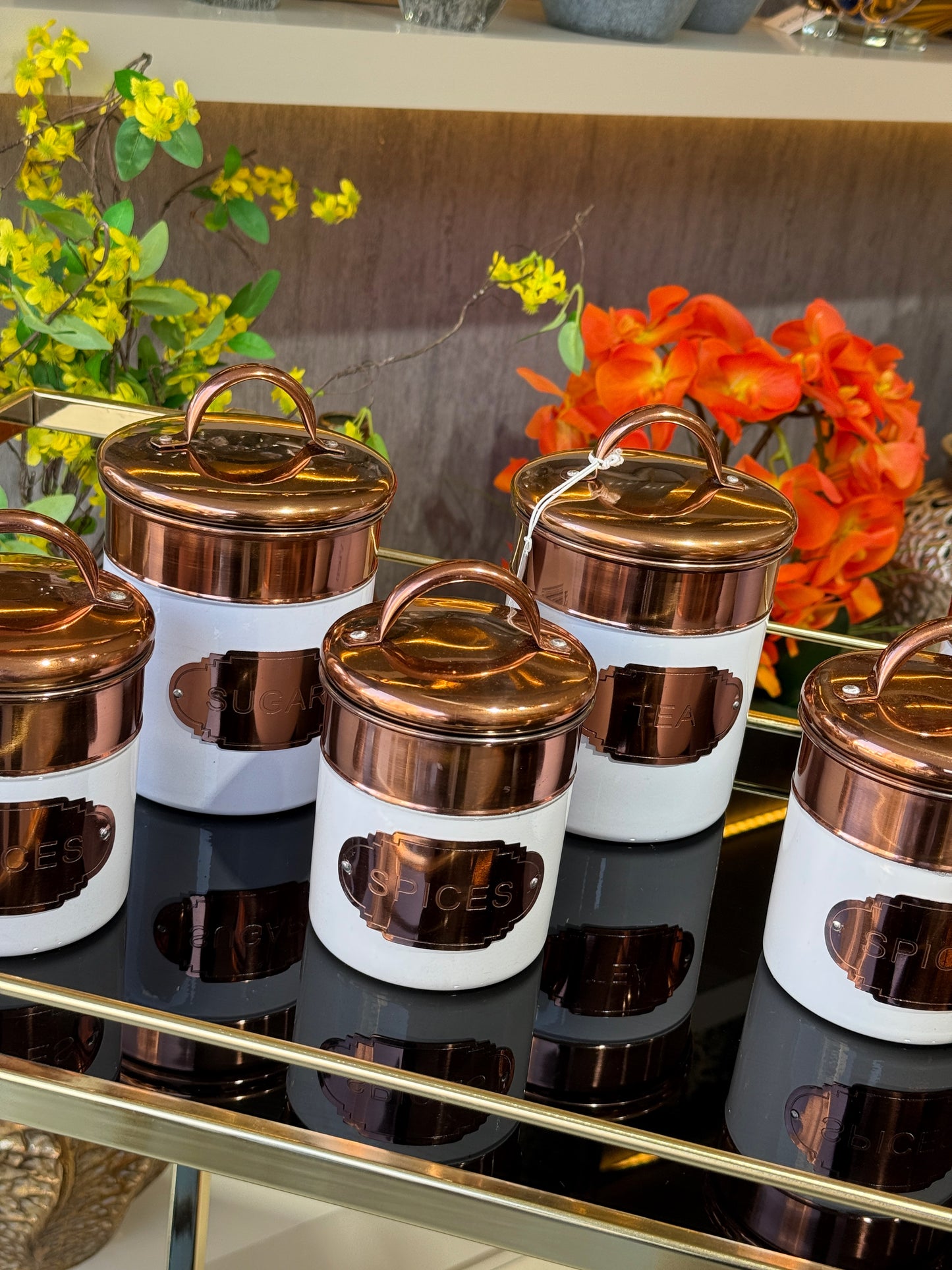 Inoxia Paslanmaz Çelik Baharatlık Takımı Beyaz Rose