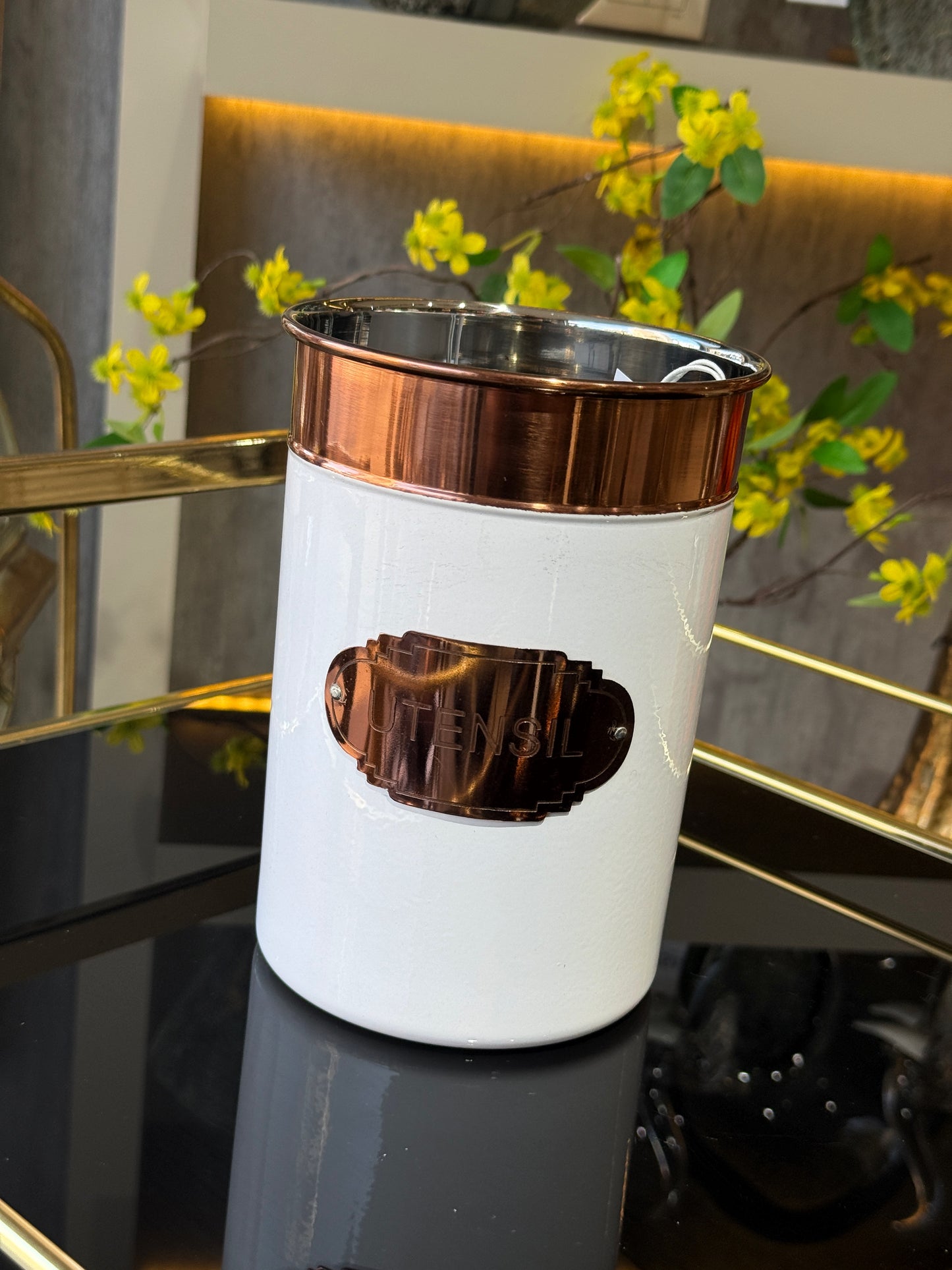 Inoxia Paslanmaz Çelik Kaşıklık Beyaz Rose