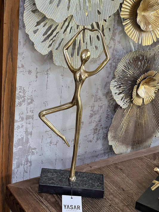 Balletis Dekoratif Balerin Obje Gold-II
