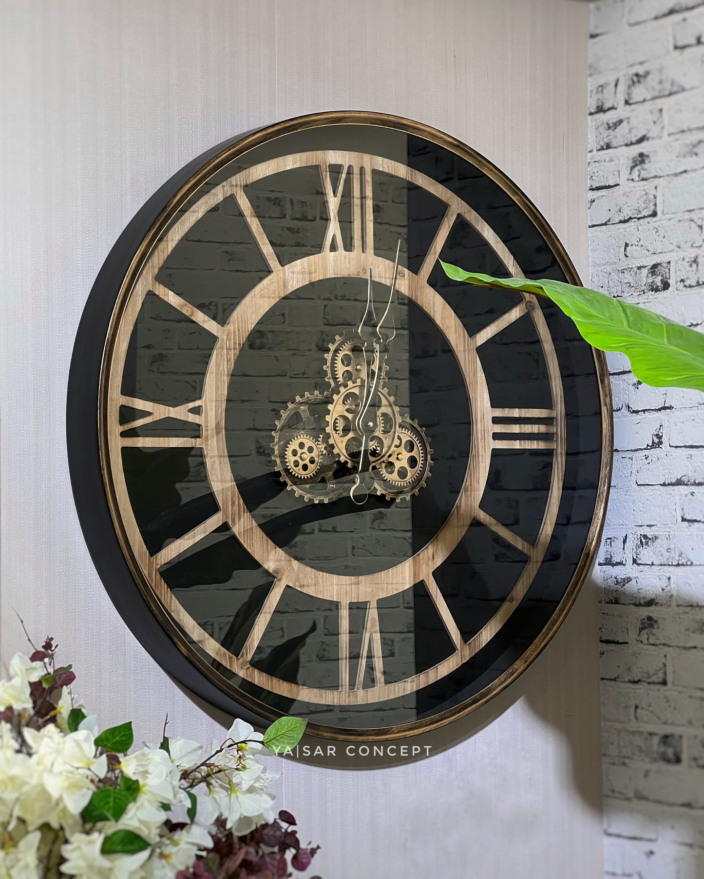 Leo Çarklı Duvar Saati 80 Cm