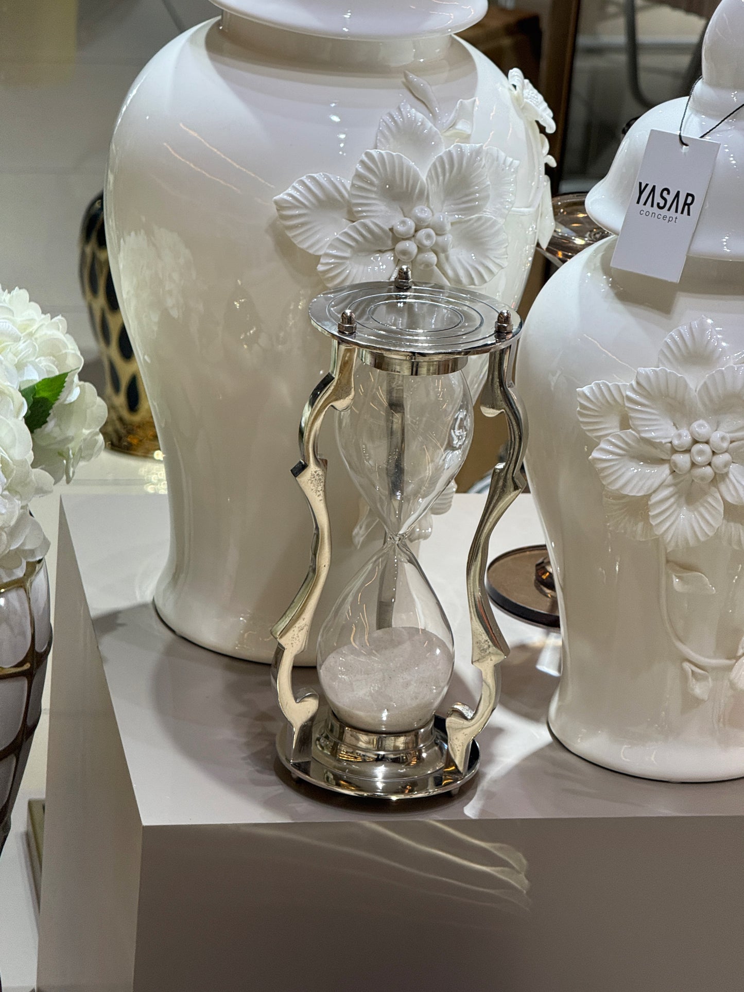 Momente Kum Saati Gümüş 25 Cm