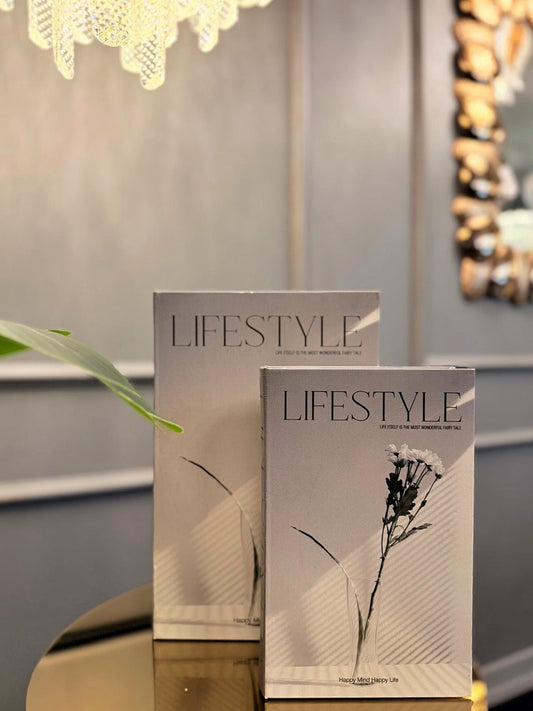 2'Li Lifestyle Dekoratif Kitap Kutu