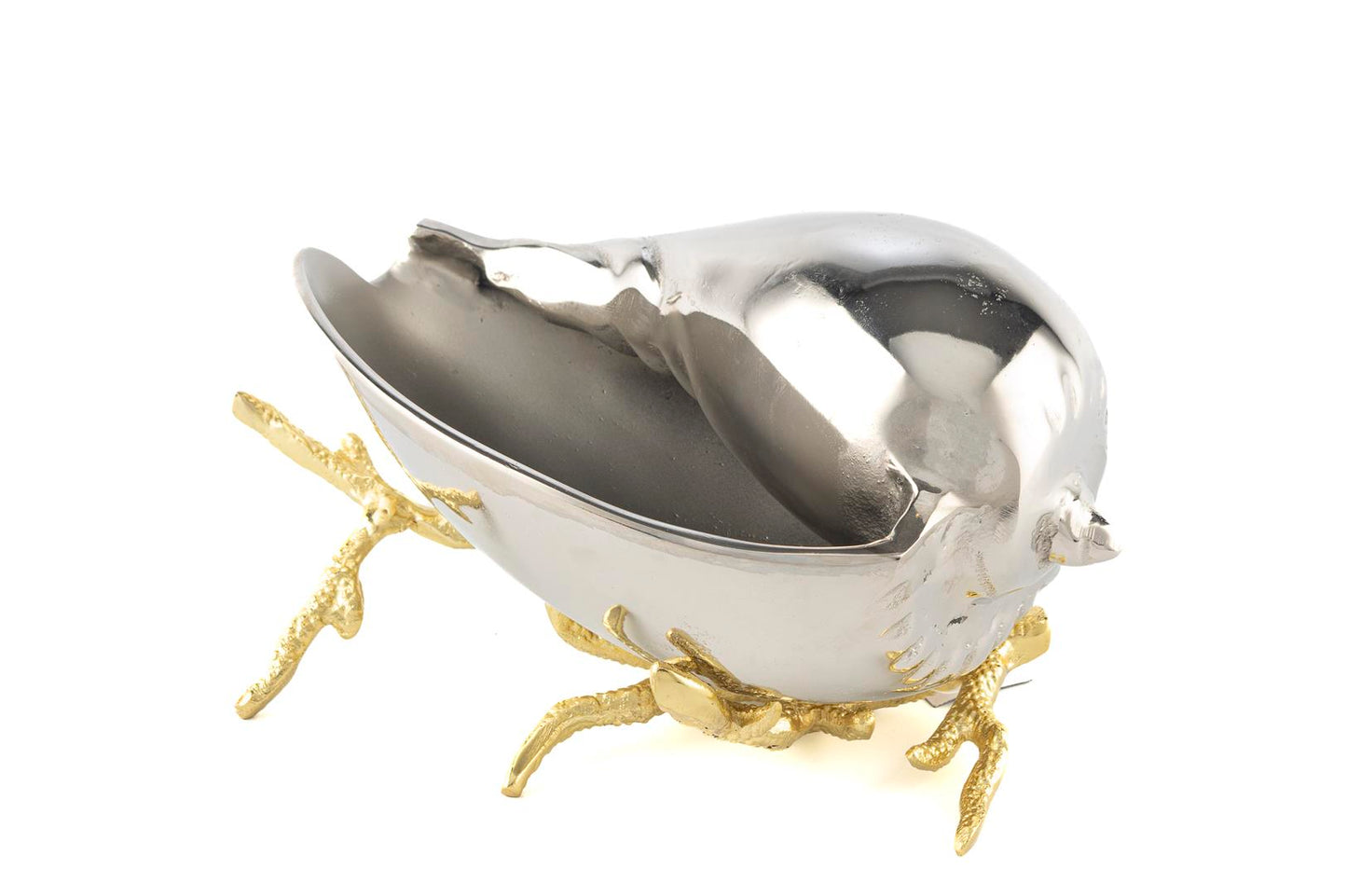 Mercanlı Deniz Kabuğu Kase Gold Gümüş