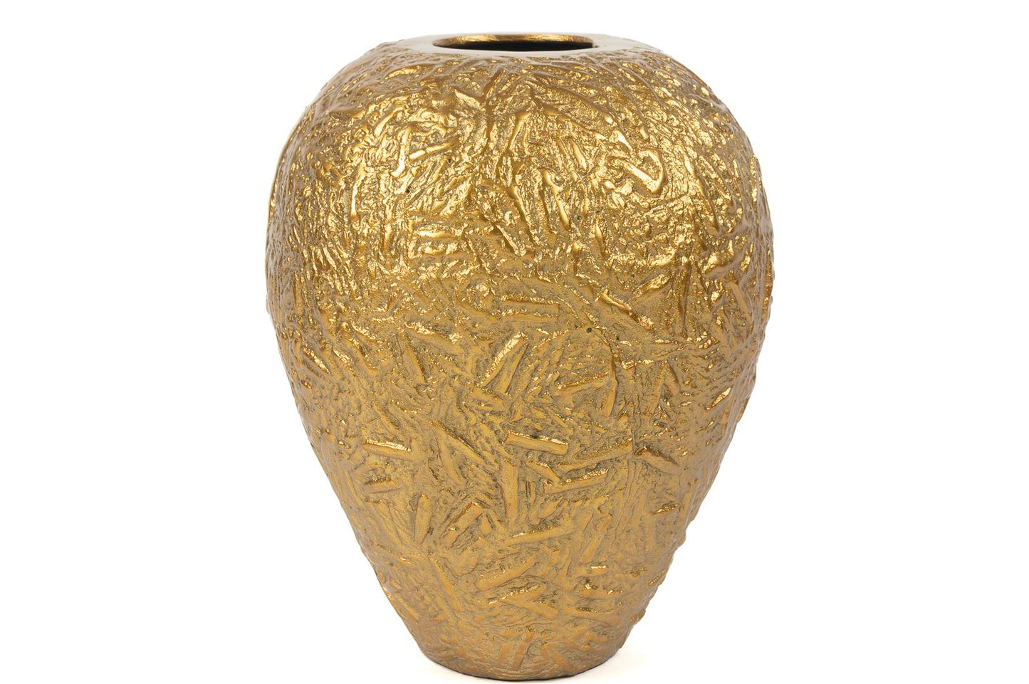 Metal Wavy Vazo Gold