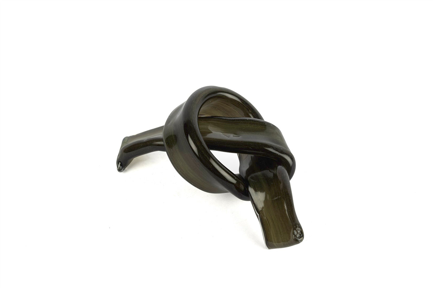 Entrelac Düğüm Dekor Yağ Yeşili 14x8 Cm