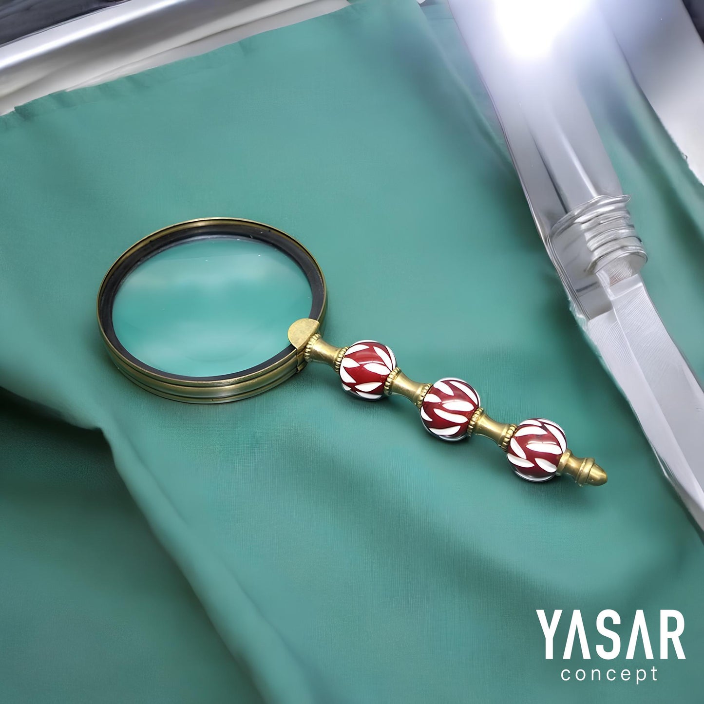 Opulent Pirinç Büyüteç