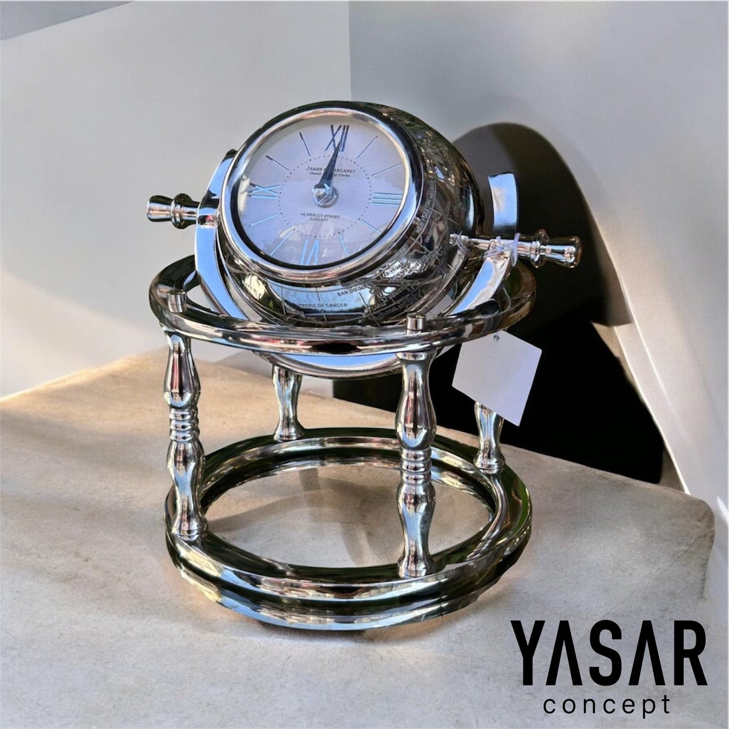 Chronoatlas Masa Saati Gümüş
