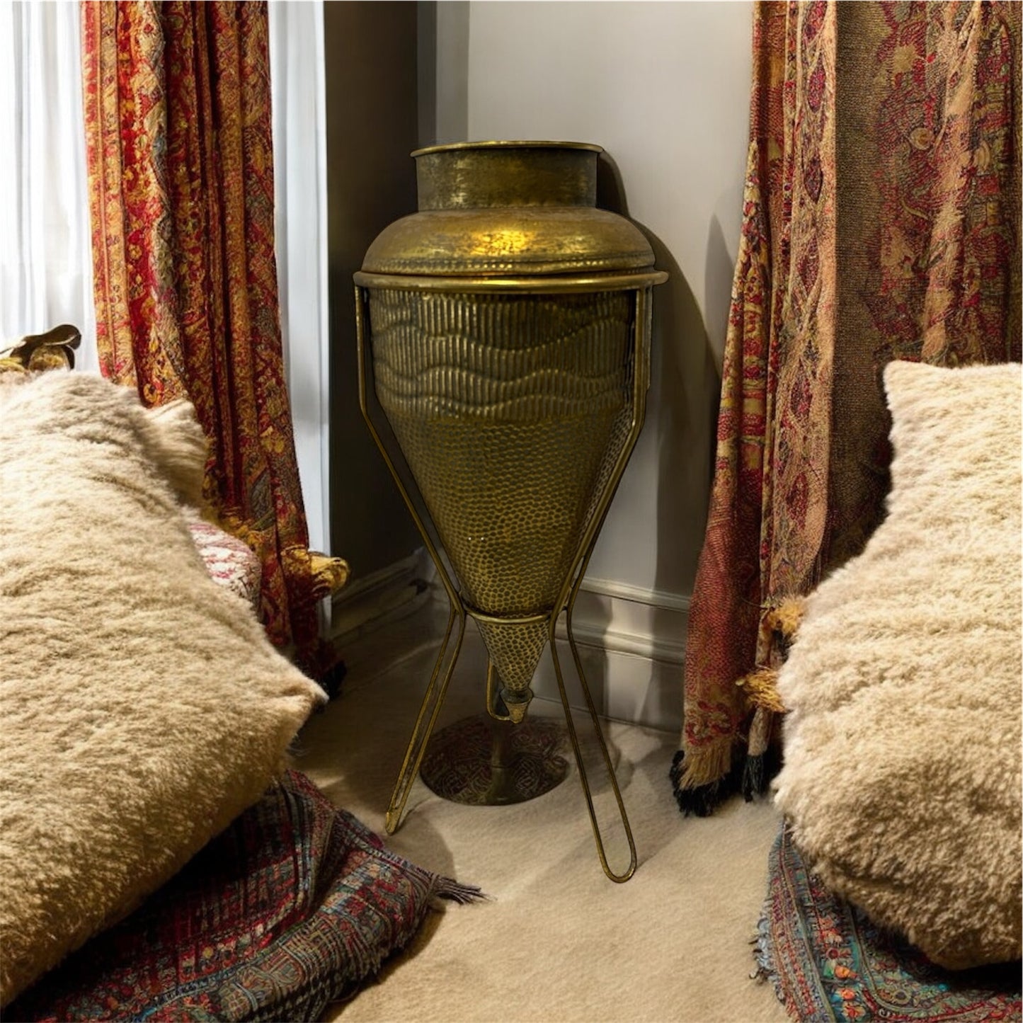 Lumeris Metal Yer Vazosu 25x67 Cm