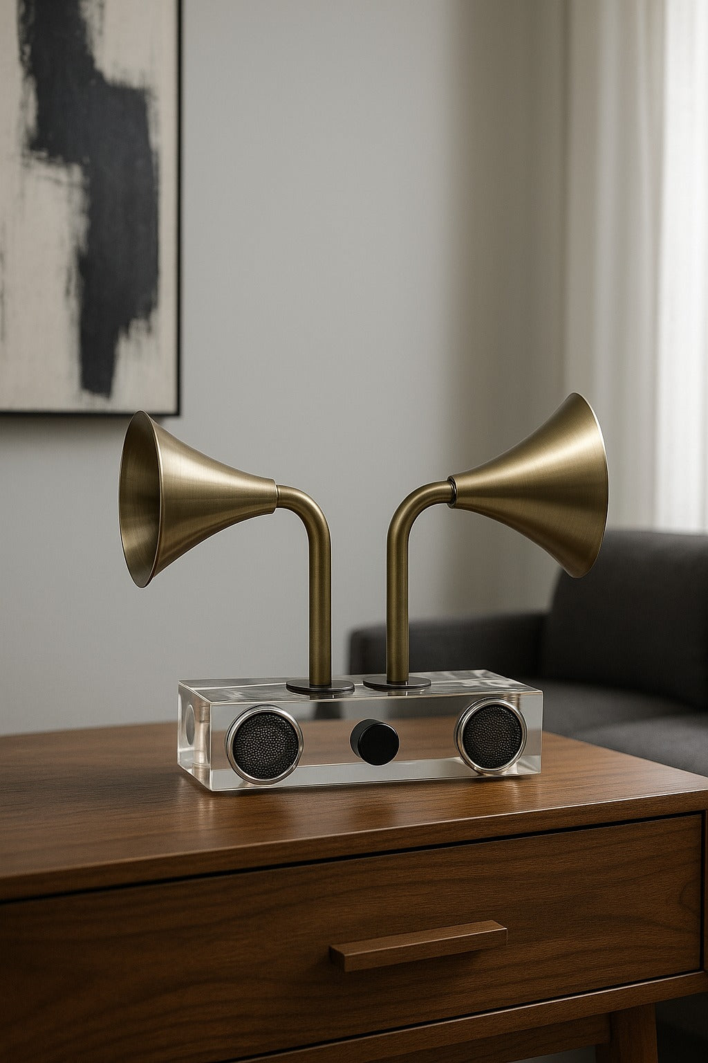 Radique Kristal Cam Dekoratif Radyo Obje 28x21 Cm