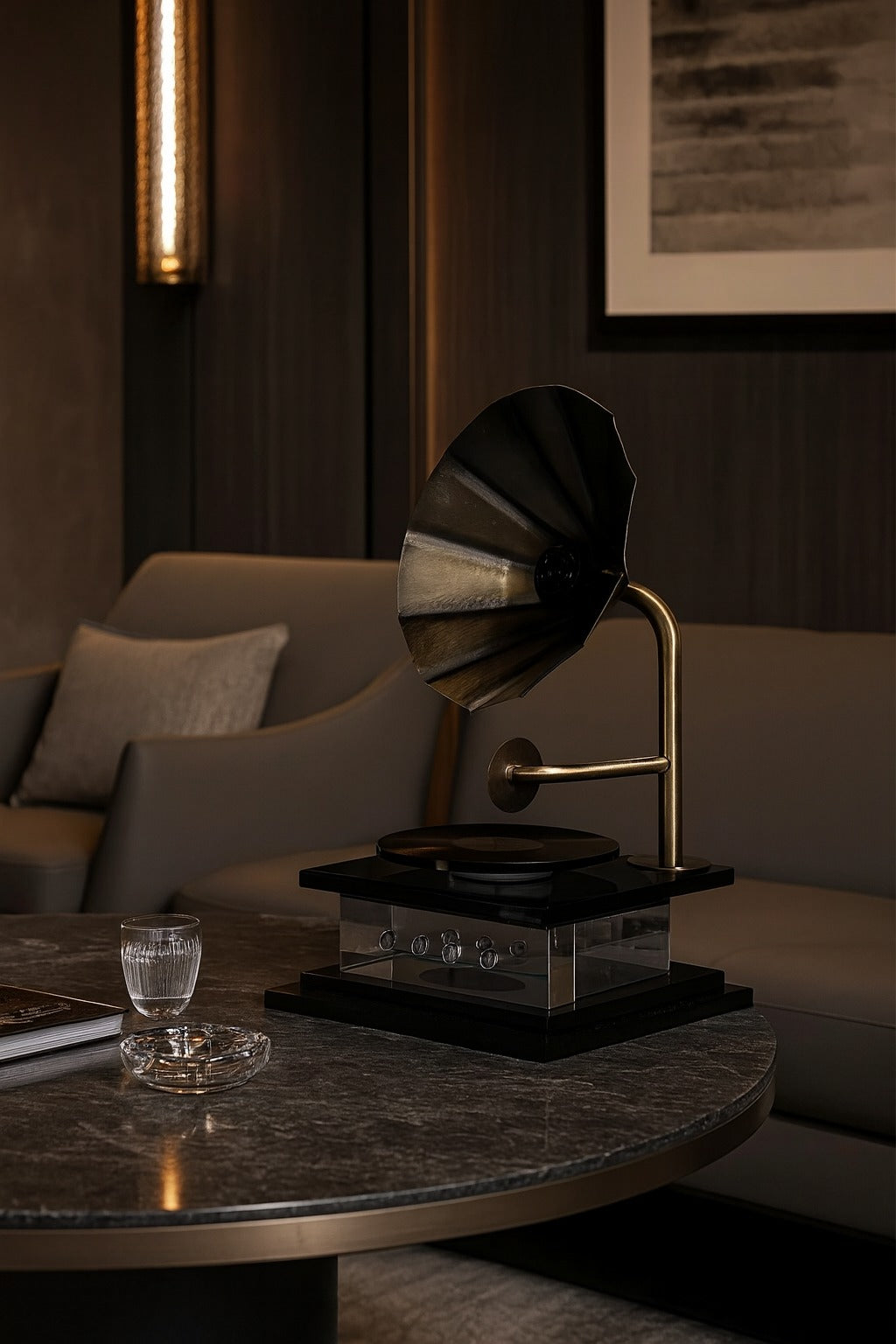 Echora Kristal Cam Dekoratif Radyo Obje 21x31 Cm