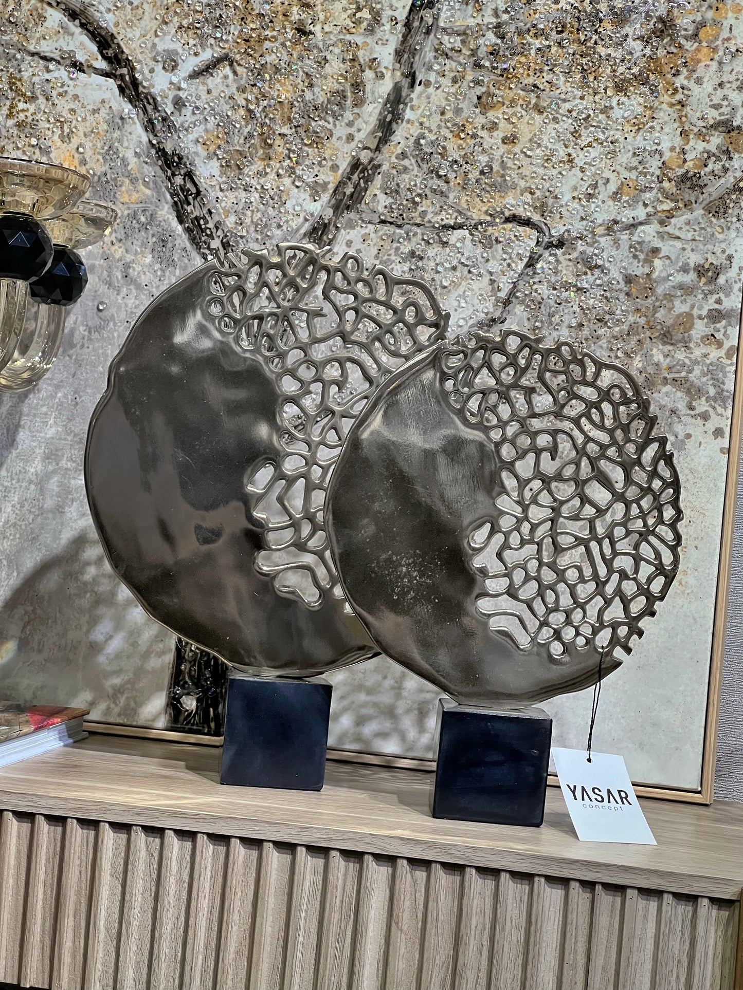 Discus Metal Delikli Obje Set Gümüş