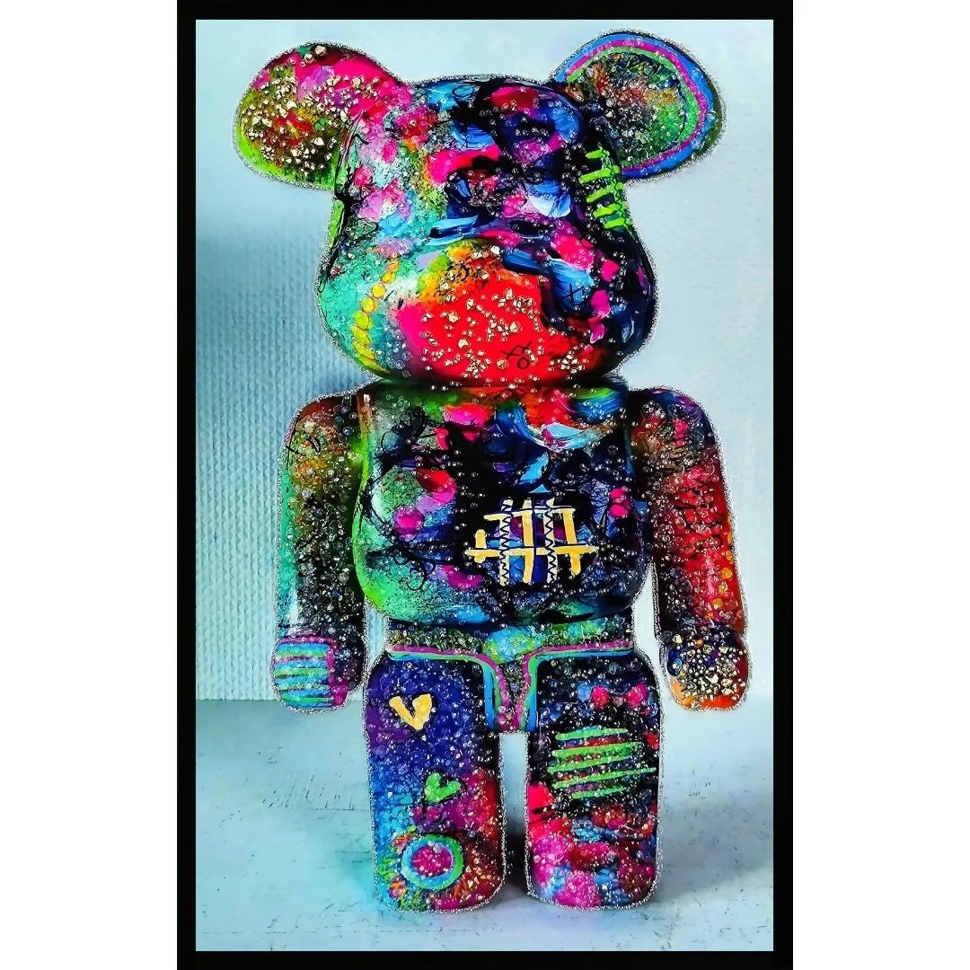 Bearbrick Pop Art Kristal Epoksi Taşlı Reçine Tablo