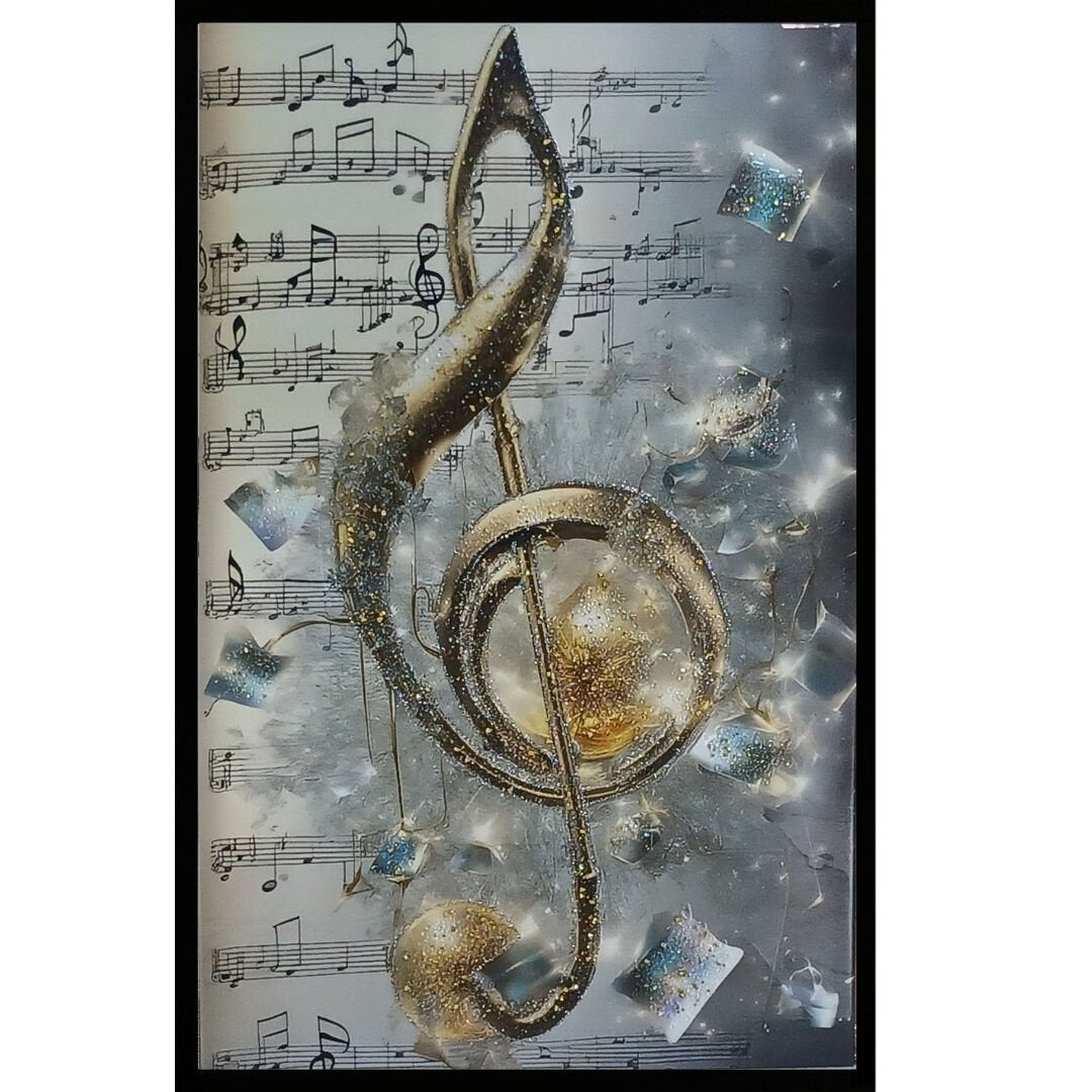 Golden Clef Kristal Epoksi Taşlı Reçine Tablo