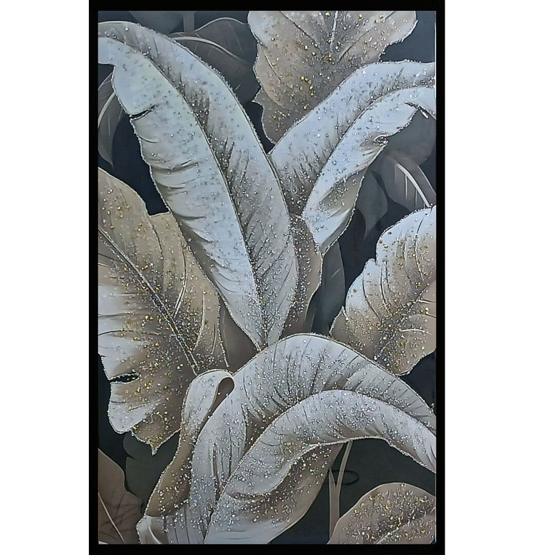 Lustrous Leaves Kristal Epoksi Taşlı Reçine Tablo