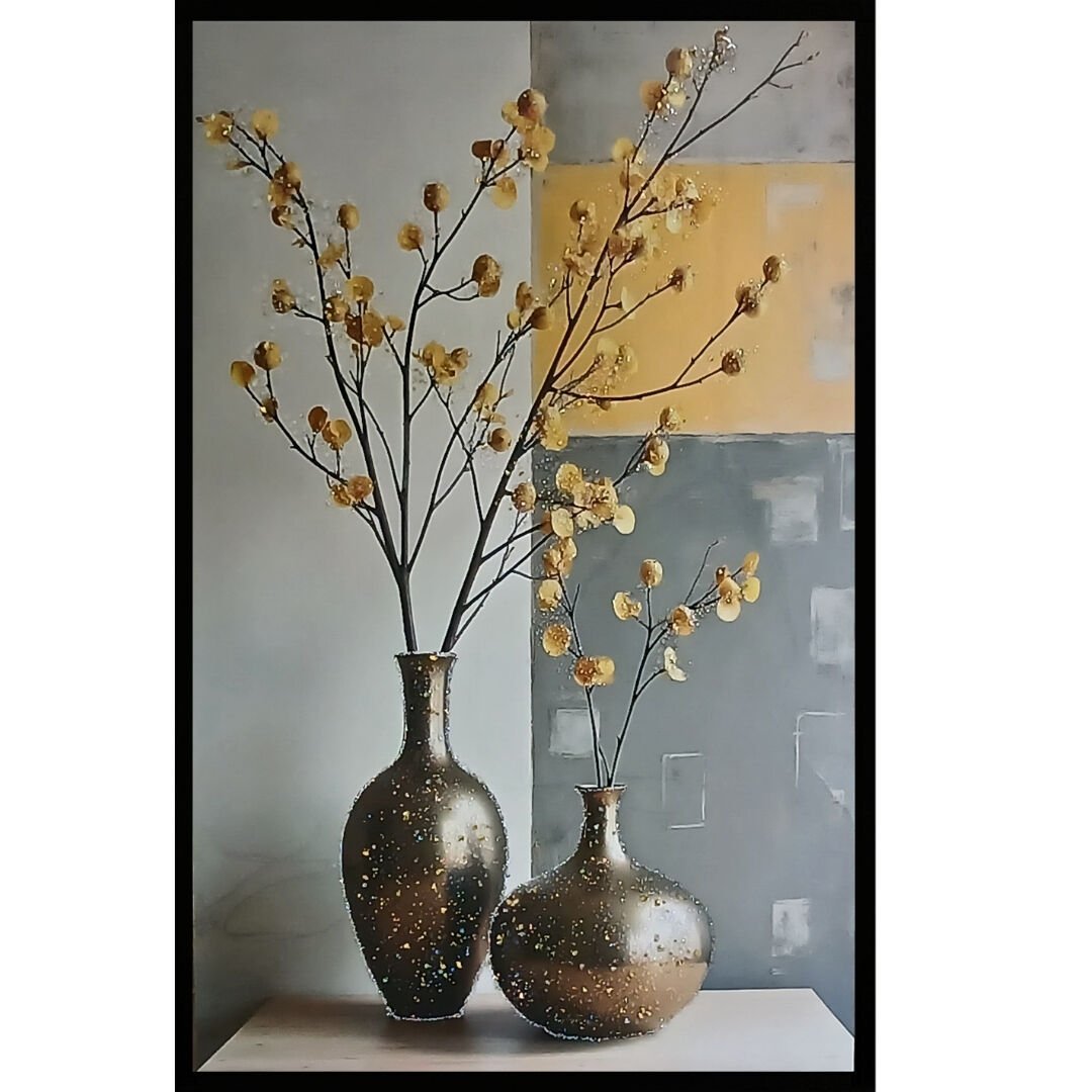 Vases in Harmony Kristal Epoksi Taşlı Reçine Tablo