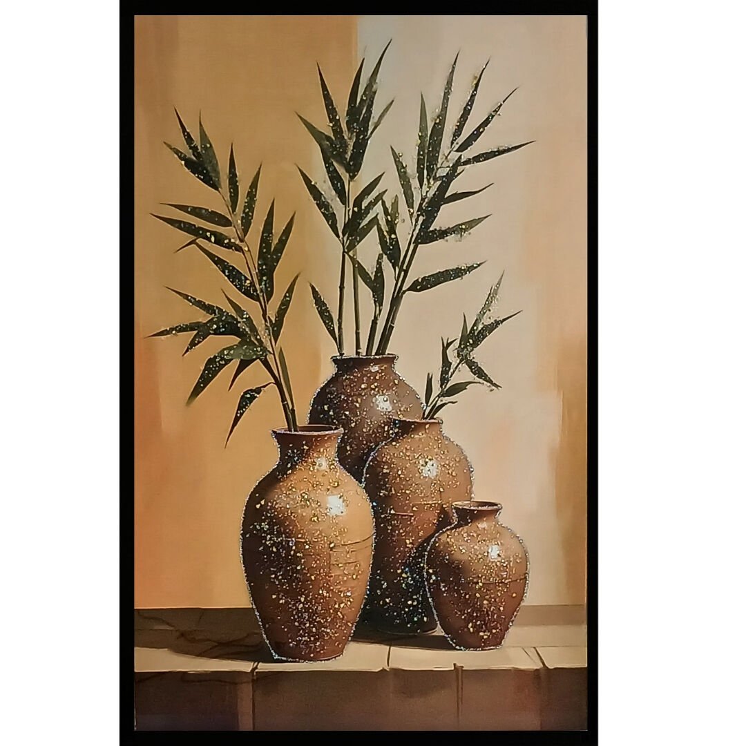 Terracotta Whispers Kristal Epoksi Taşlı Reçine Tablo