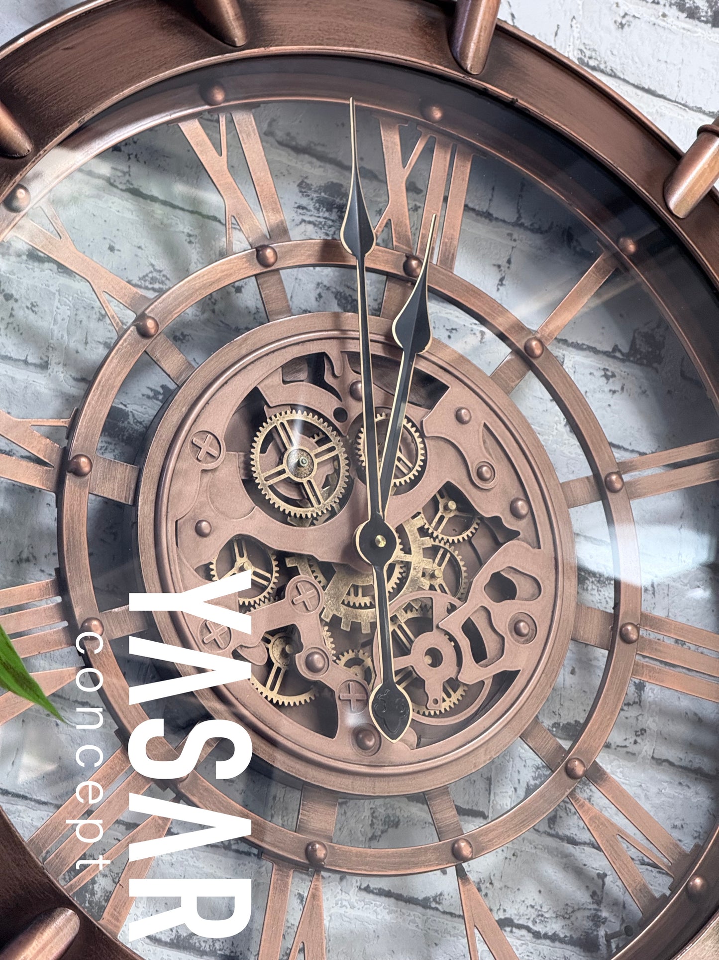 Nauticron Metal Çarklı Duvar Saati 70 Cm