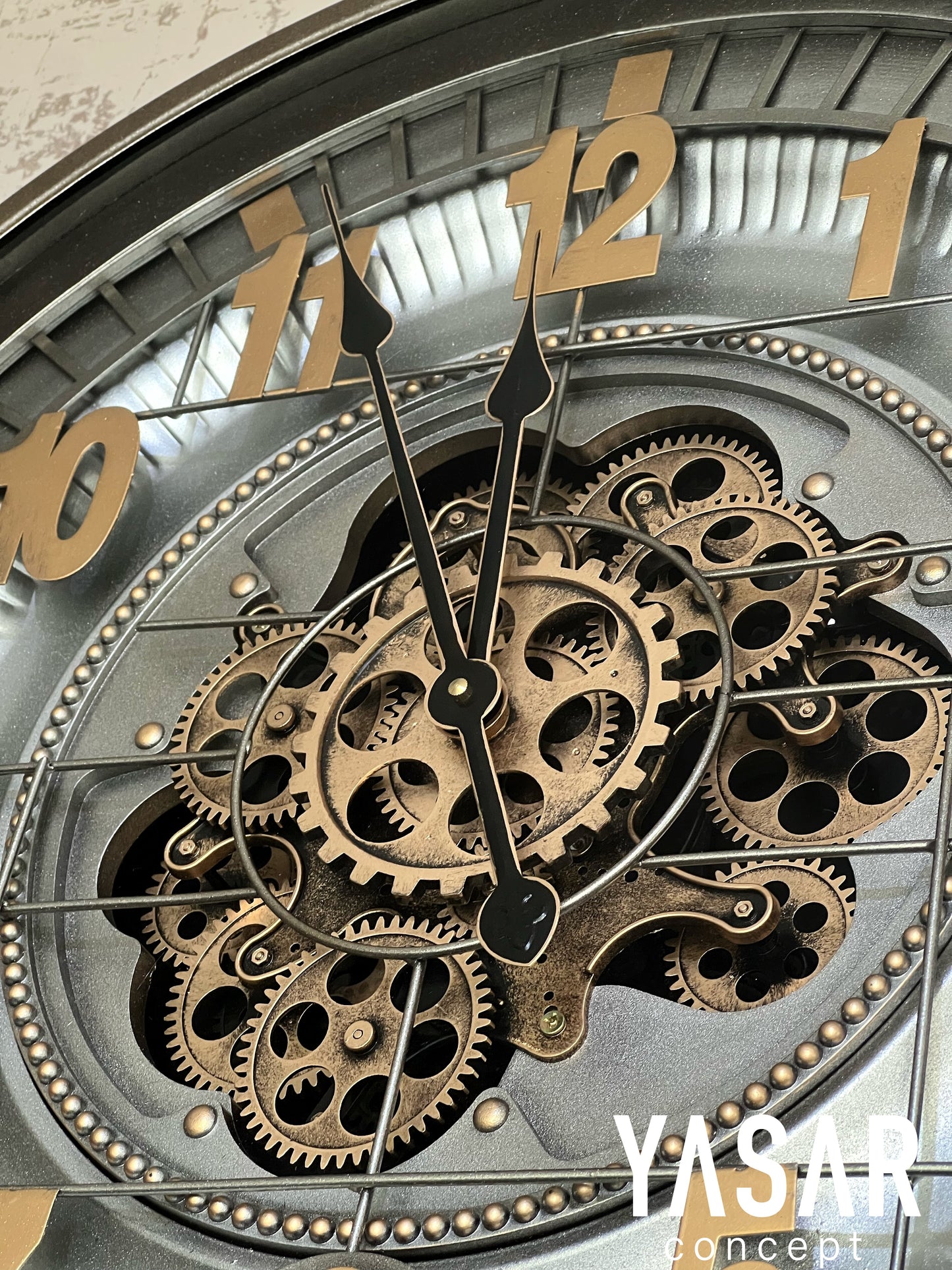 Tickforge Metal Çarklı Duvar Saati 70 Cm