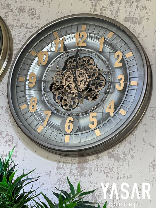 Tickforge Metal Çarklı Duvar Saati 70 Cm