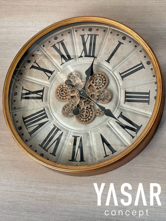 Tickvane Metal Çarklı Duvar Saati 60 Cm