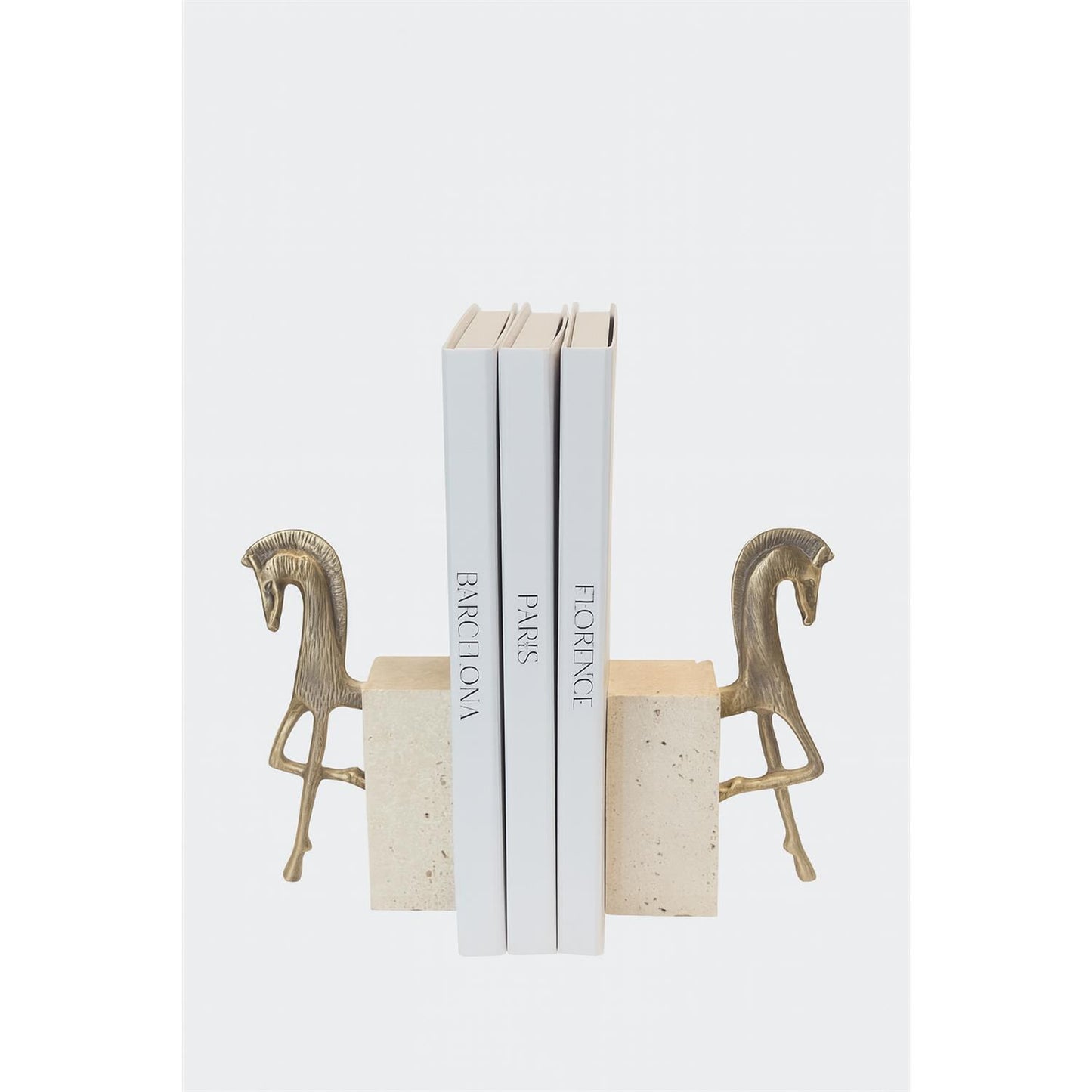 Cavallier Kitap Tutucu Traverten Mermer