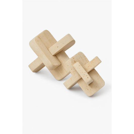 Celestora Dekoratif Obje Set Traverten Mermer