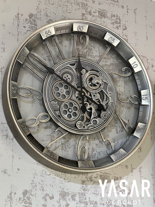 Viatempus Metal Çarklı Duvar Saati 55 Cm