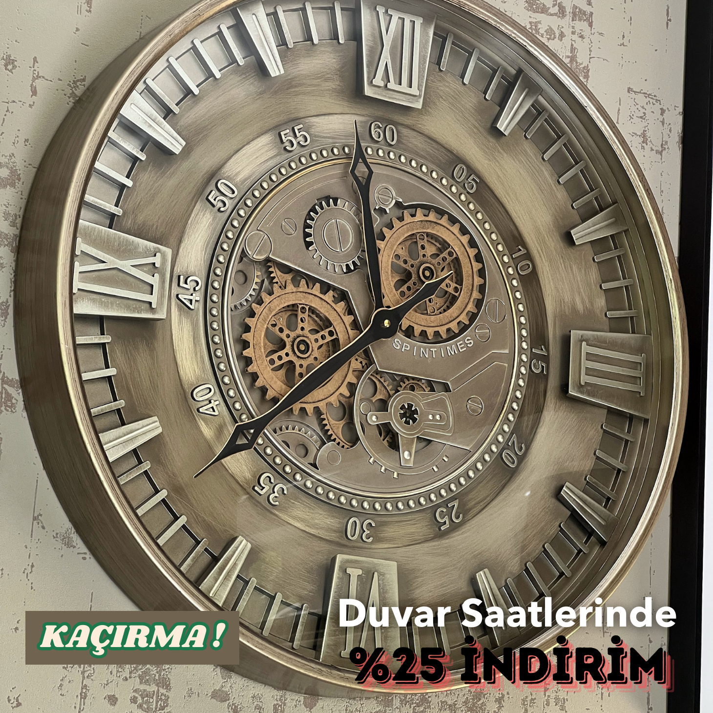 DUVAR SAATLERİNDE %15 İNDİRİM