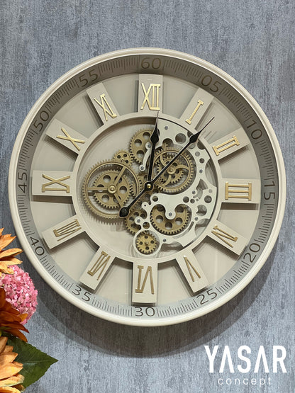 Vanilith Metal Çarklı Duvar Saati 46 Cm