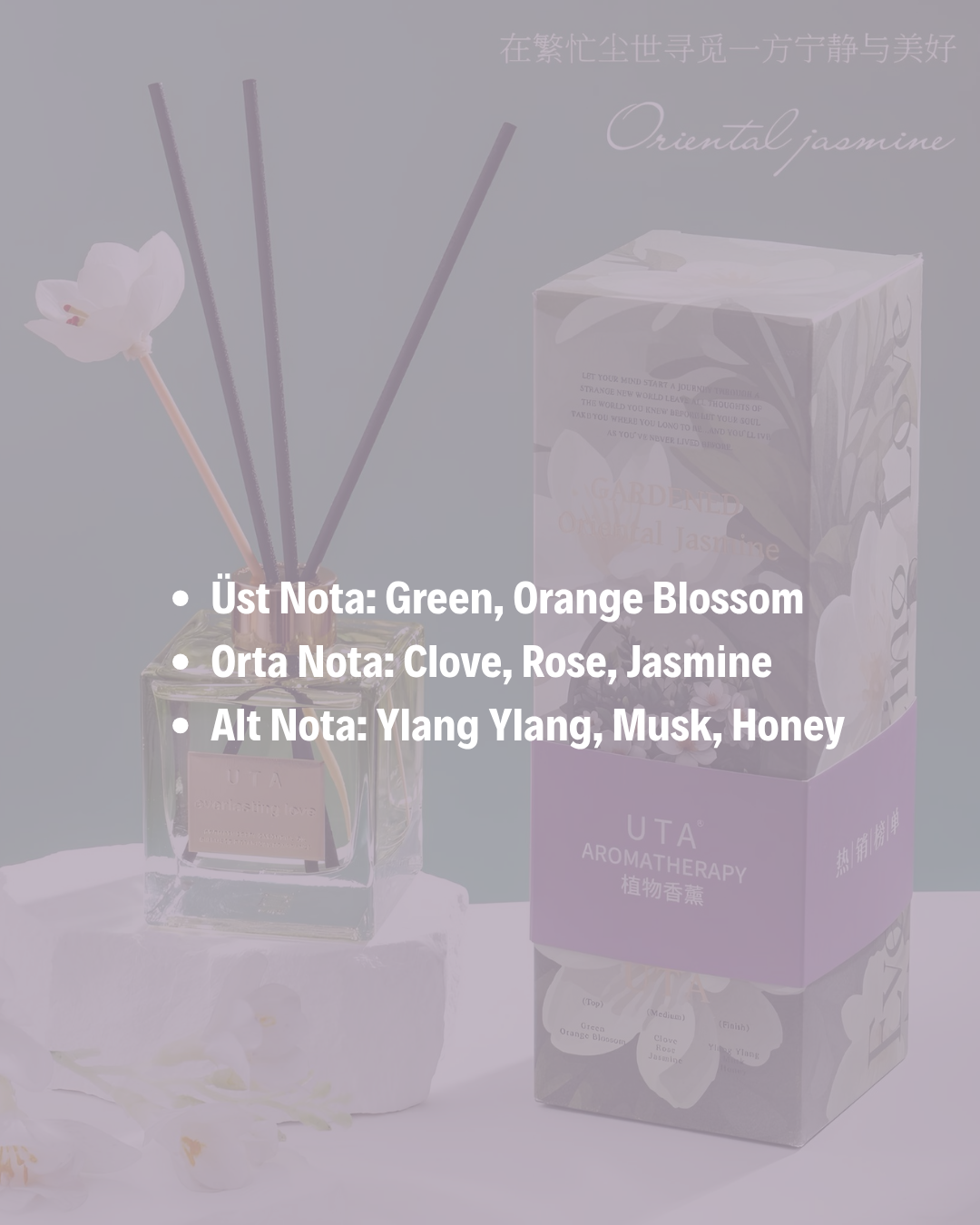 Oriental Jasmin Çiçekli Çubuklu Oda Kokusu
