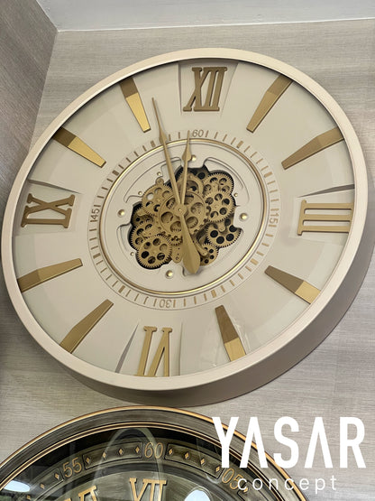 Serenelle Metal Çarklı Duvar Saati 80 Cm