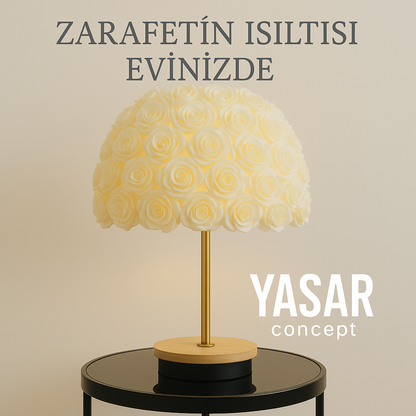 Glowra Gül Şapkalı Abajur
