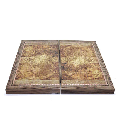 Cartographia Özel Tasarım Haritalı Tavla