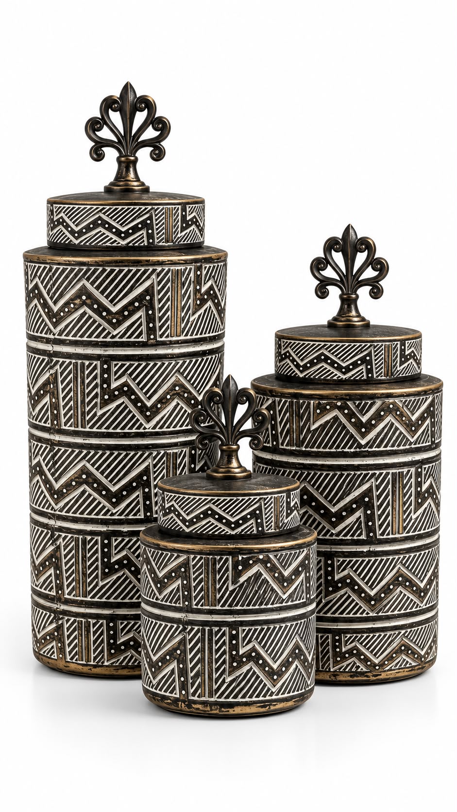 Chevron Seramik Vazo Set