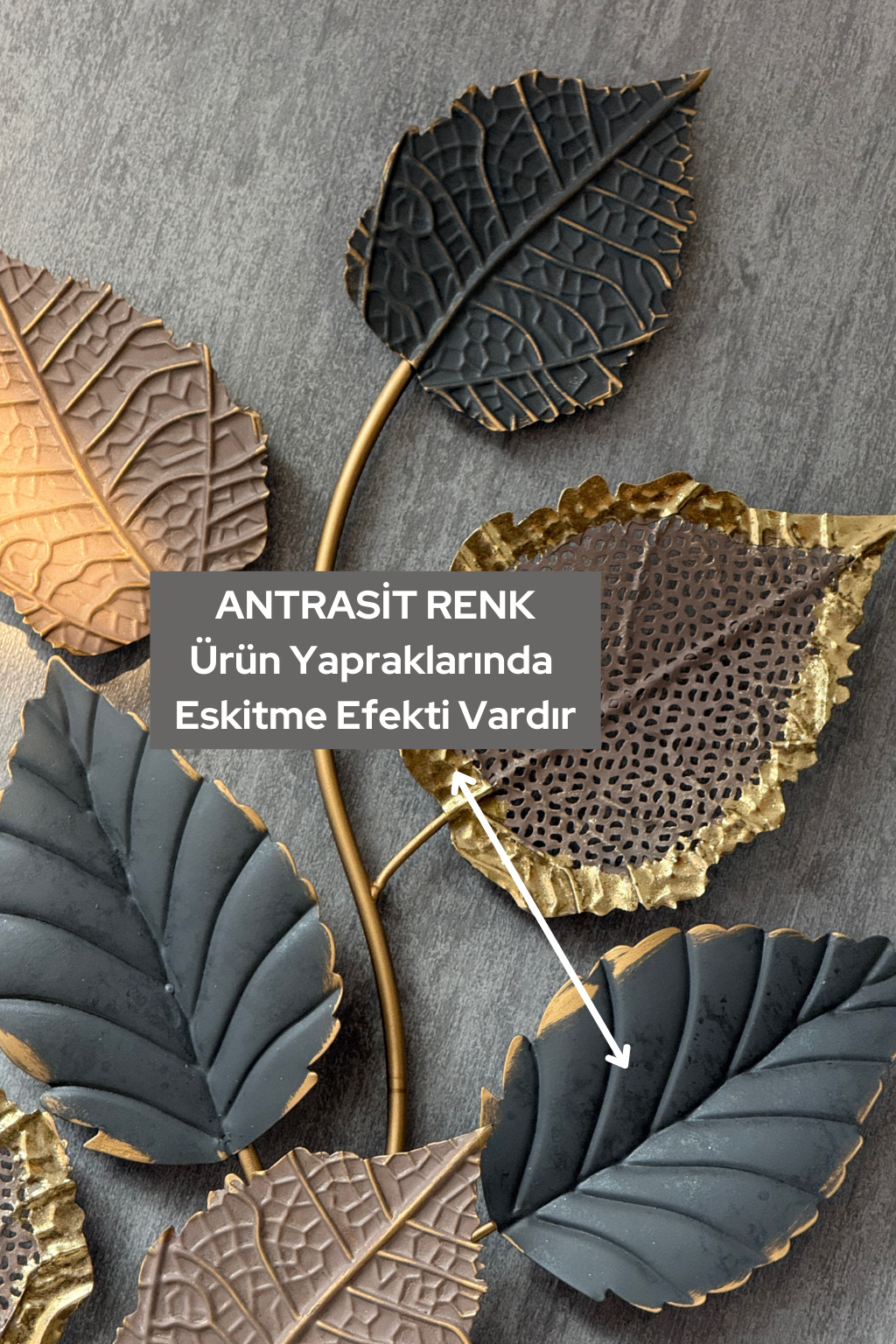 Zerafolia Metal Duvar Panosu Sütlü Kahve Antrasit 48x90 Cm