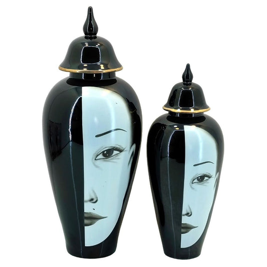 Faceluce Porselen Küp Vazo Set