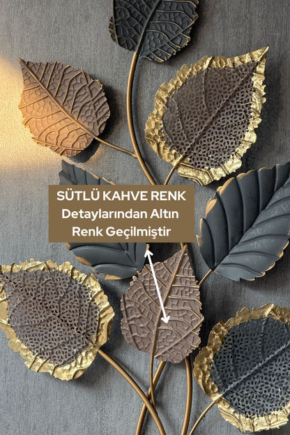 Zerafolia Metal Duvar Panosu Sütlü Kahve Antrasit 48x90 Cm