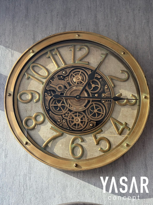 Eternita Metal Çarklı Duvar Saati 70 Cm