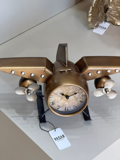 Choptera Metal Dekoratif Helikopter Saat Detaylı