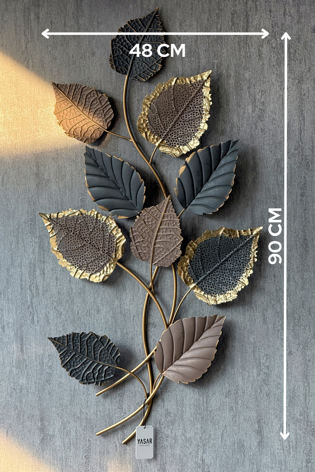 Zerafolia Metal Duvar Panosu Sütlü Kahve Antrasit 48x90 Cm