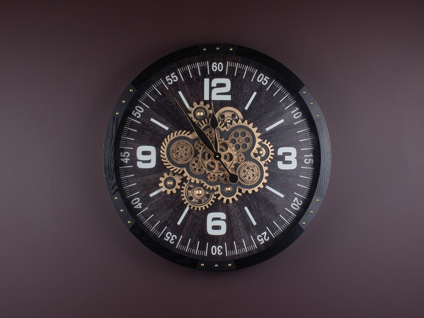 Meridion Ahşap Çarklı Duvar Saati 68 Cm