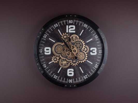 Meridion Metal Çarklı Duvar Saati 60 Cm
