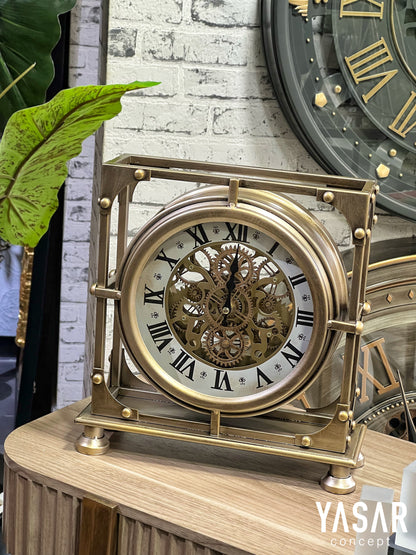 Ferrossa Metal Çarklı Masa Saati