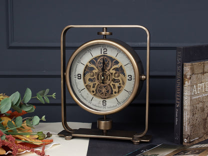 Timelith Metal Çarklı Masa Saati 31x38 Cm